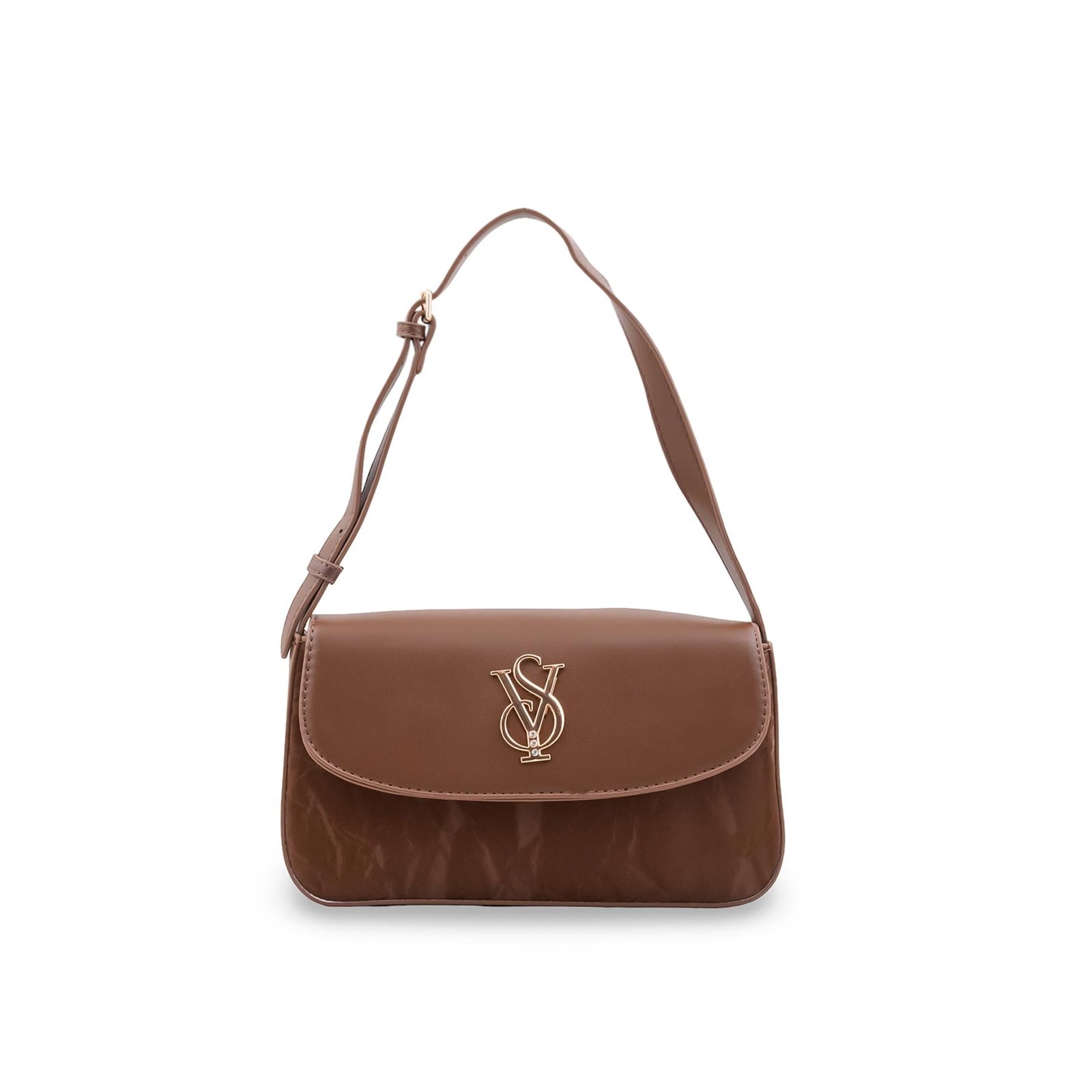 Brown Formal Shoulder Bag For Ladies P36672 - Image 3