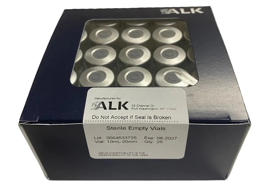 ALK Sterile Empty Clear Vial 10mL | 25 pack