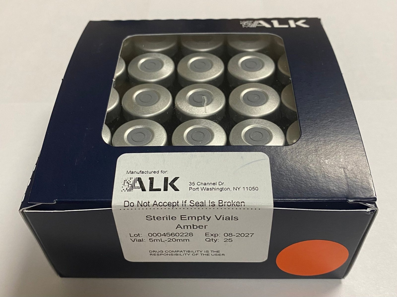 13mm & 20mm Sterile. Empty Amber Vials. ALK - Image 3